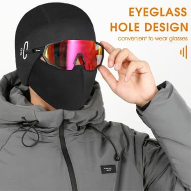Vinter Balaclava Face Cover Termisk Vindtät Fleece