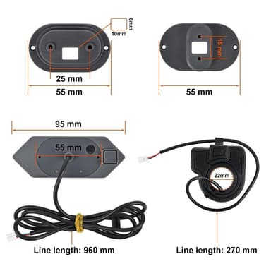 För Xiaomi M365 Bakljus Blinkers LED Scooter Baklykta
