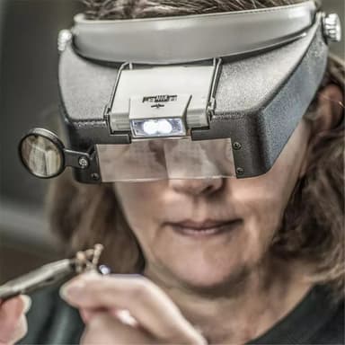 Förstoringsglas Pannband LED-ljuslampa Visir Huvudmonterat