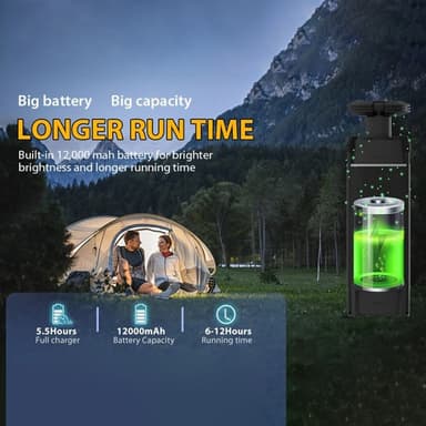 Tripod Teleskopisk lampa Uppladdningsbar utomhus camping tält
