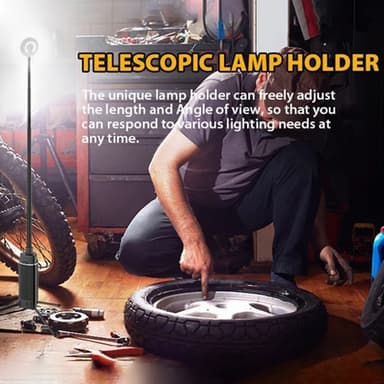 Tripod Teleskopisk lampa Uppladdningsbar utomhus camping tält