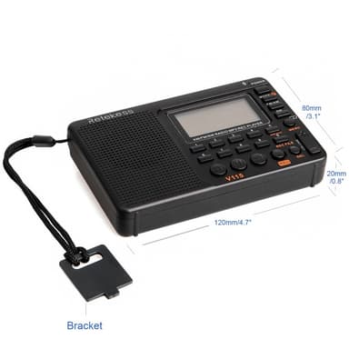 RETEKESS V-115 Bärbar FM AM Radio MP3-spelare med digital skärm