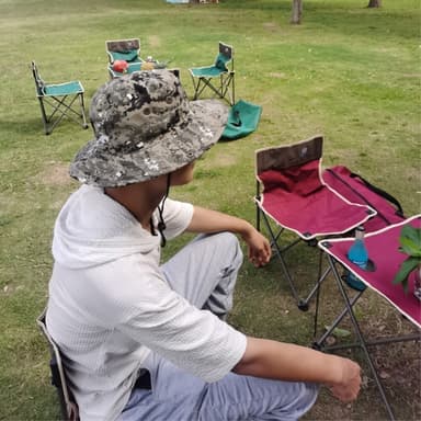 Kamouflage bucket hatt Keps med myggnät camping fiske - Army