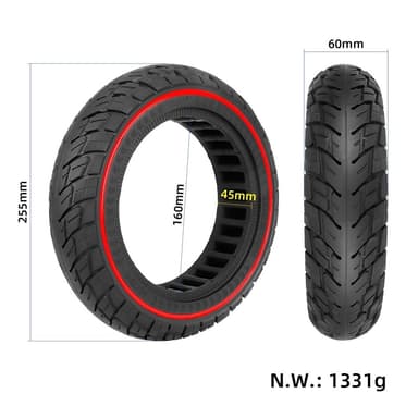För Scooter Xiaomi 4 Pro 10"" 60 / 70-7.0 offroad solid däck