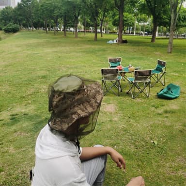 Kamouflage bucket hatt Keps med myggnät camping fiske - Army
