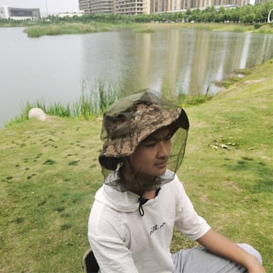 Kamouflage bucket hatt Keps med myggnät camping fiske - Army