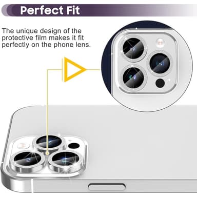 Kamera lins till iPhone 15 Pro / 15 Pro Max Glitter
