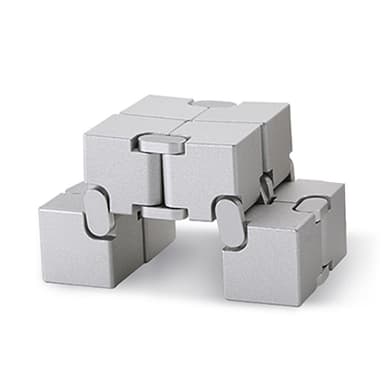 Fidget Spinner Avslappning Infinite Cube Metall Flip Kub - Svart