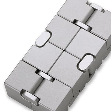 Fidget Spinner Avslappning Infinite Cube Metall Flip Kub - Svart
