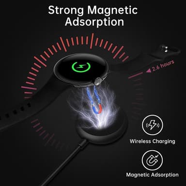 För Google Pixel Watch Laddningskabel docka USB 1m