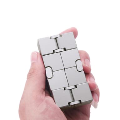 Fidget Spinner Avslappning Infinite Cube Metall Flip Kub - Svart