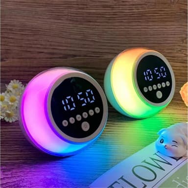 Väckarklocka Bluetooth-högtalare Dimbar FM-radio timerfunktion