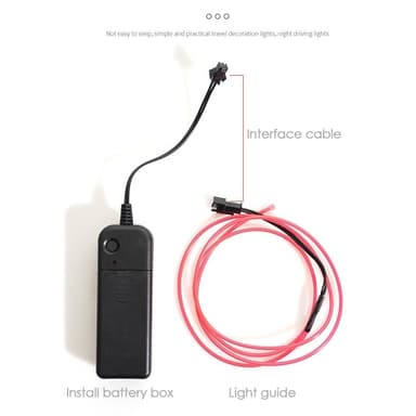 131 cm Skoter Scooter Ljus Batteridriven flexibel lampa - Rosa
