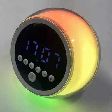 Väckarklocka Bluetooth-högtalare Dimbar FM-radio timerfunktion