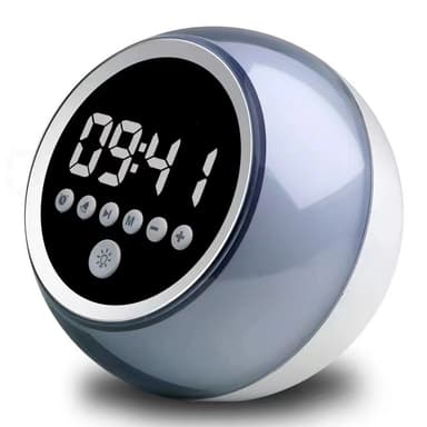 Väckarklocka Bluetooth-högtalare Dimbar FM-radio timerfunktion
