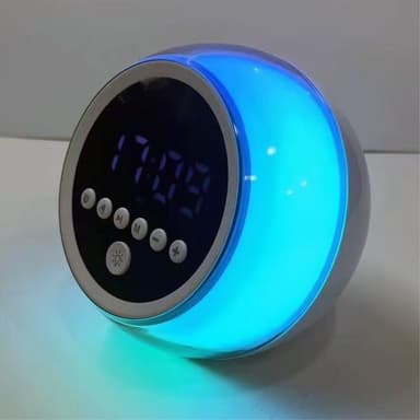 Väckarklocka Bluetooth-högtalare Dimbar FM-radio timerfunktion