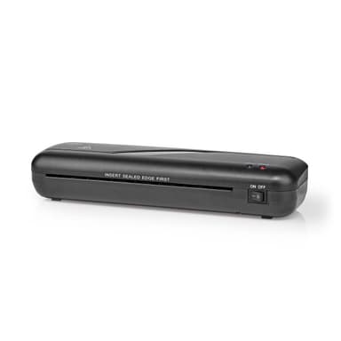 Nedis Laminator | Varm | A4 | 230 mm/min | Automatisk avstängning | Strömadapter | Svart