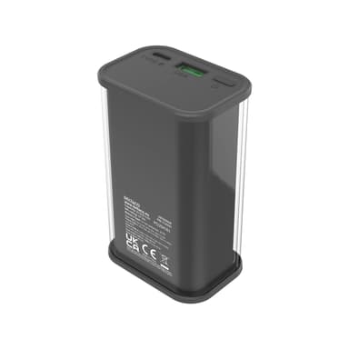 Deltaco Transparent powerbank med snabbladdning 10 000 mAh