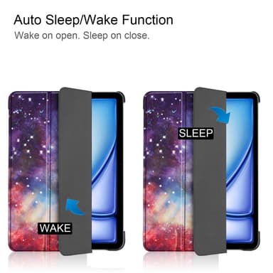 Till iPad Air 11 (2024) Slim fit tri-fold fodral - Galaxy
