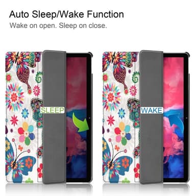 Tri-fold Fodral till Lenovo Tab P11 TB-J606F / P11 Plus - Butterfly