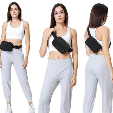Bröst Midjeväska Sport Casual Crossbody Bag - Svart Kamouflage