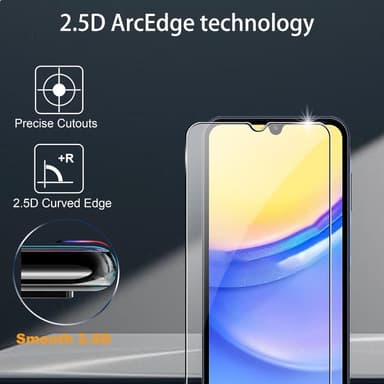 2 st För Samsung Galaxy A55 5G Härdat Glas Skärmskydd med Kamera Linsskydd