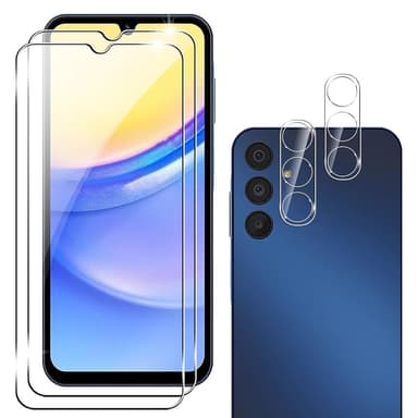2 st För Samsung Galaxy A55 5G Härdat Glas Skärmskydd med Kamera Linsskydd
