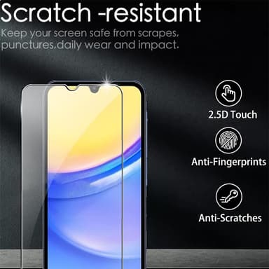 2 st För Samsung Galaxy A55 5G Härdat Glas Skärmskydd med Kamera Linsskydd