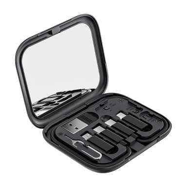 TOOCKI USB-C till USB-C-kabel USB+iP+Micro USB-adaptrar fodral