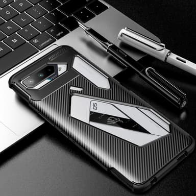Asus ROG Phone 5 TPU Carbon Fiber Texture - Svart