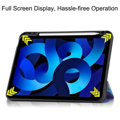 Apple iPad 10.9 2022 Slim fit tri-fold fodral Pennhållare - Galaxy