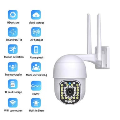 Utomhus HD övervakning vidvinkel tvåvägsröst WiFi-kamera