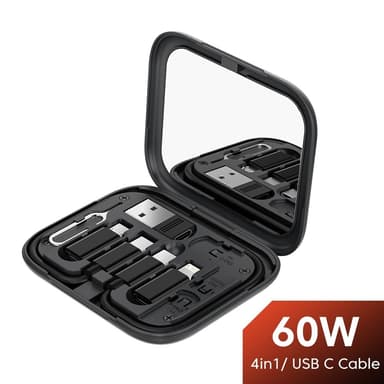 TOOCKI USB-C till USB-C-kabel USB+iP+Micro USB-adaptrar fodral