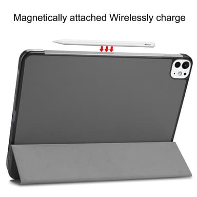 Till iPad Pro 11 (2024) Slim fit tri-fold fodral - Grå