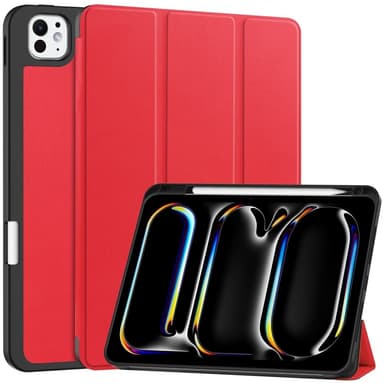 Till iPad Pro 11 (2024) Slim fit tri-fold fodral Pennfack - Röd
