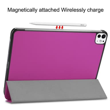 Till iPad Pro 11 (2024) Slim fit tri-fold fodral - Lila