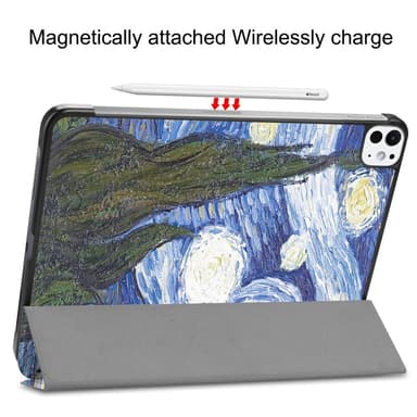 Till iPad Pro 11 (2024) Slim fit tri-fold fodral - Painting