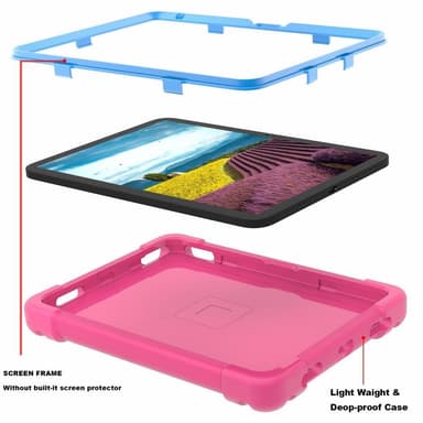 Heavy Duty Armor skal till iPad 10.9 2022 Gen 10 - Rosa