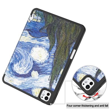 Till iPad Pro 11 (2024) Slim fit tri-fold fodral Pennfack - Painting