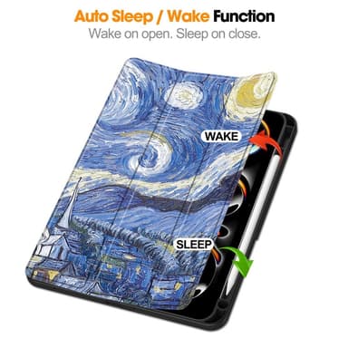 Till iPad Pro 11 (2024) Slim fit tri-fold fodral Pennfack - Painting