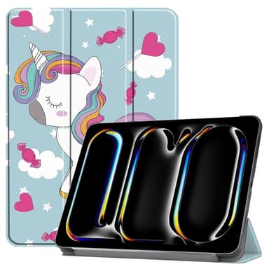 Till iPad Pro 11 (2024) Slim fit tri-fold fodral - Unicorn