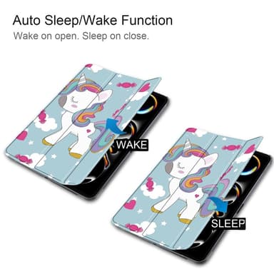 Till iPad Pro 11 (2024) Slim fit tri-fold fodral - Unicorn