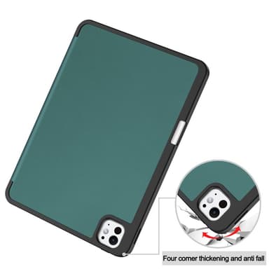 Till iPad Pro 11 (2024) Slim fit tri-fold fodral Pennfack - Grön