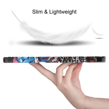 Till iPad Air 11 (2024) Slim fit tri-fold fodral Pennfack - Graffiti