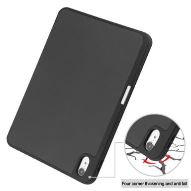 Apple iPad 10.9 2022 Slim fit tri-fold fodral Pennfack - Svart