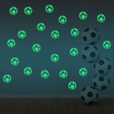 12 st Fotboll Självlysande Klistermärken Väggdekal Barnrum