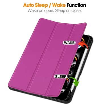 Till iPad Pro 11 (2024) Slim fit tri-fold fodral Pennfack - Lila