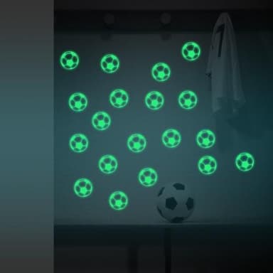 12 st Fotboll Självlysande Klistermärken Väggdekal Barnrum