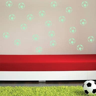 12 st Fotboll Självlysande Klistermärken Väggdekal Barnrum