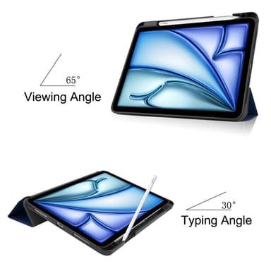 Till iPad Air 11 (2024) Slim fit tri-fold fodral Pennfack - MörkBlå